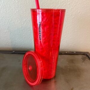 Red Heart Starbucks Tumbler 24oz
